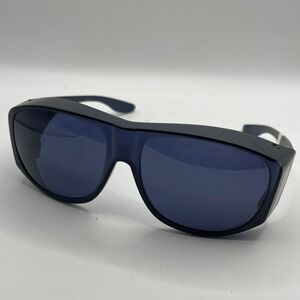 Solar Shield Fit Over Sunglasses Navy Blue Square Smoke Lens SS SQ LITE 29003